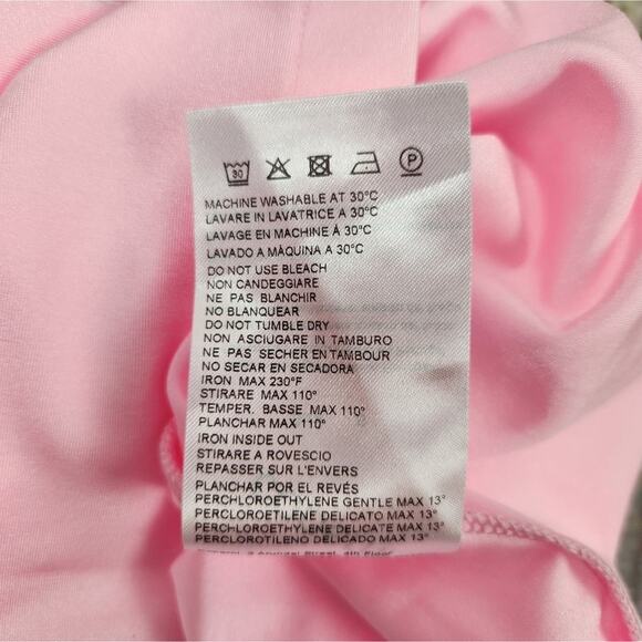 Coperni Cut Out Jersey Dress in Light Pink Small Long Sleeve Barbiecore Mini - Picture 13 of 14